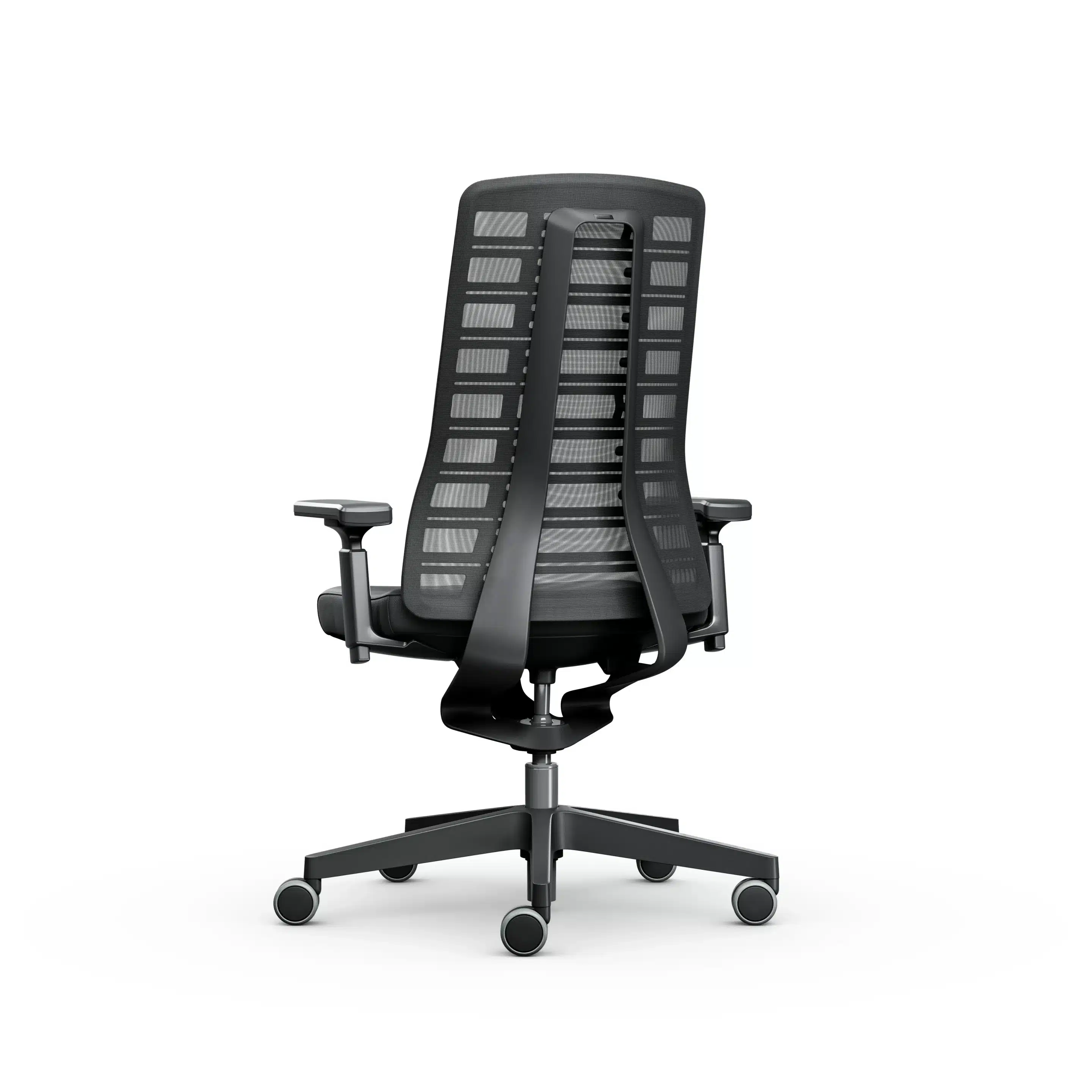 Büromöbel - Bürodesign Angerer - Schwarzer ergonomischer Bürostuhl mit Netzrückenlehne – Salzburg - Berchtesgadener Land